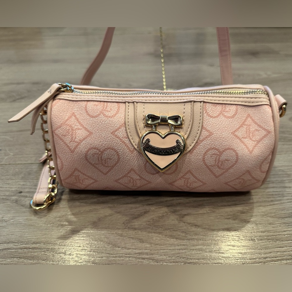 Juicy Couture Precious Moments Pink Crossbody Roll Bag Y2K Collection
